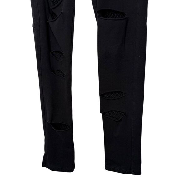 |EUC| TORRID Full Length Signature Waist Split Fishnet Inset Legging - Picture 4 of 6